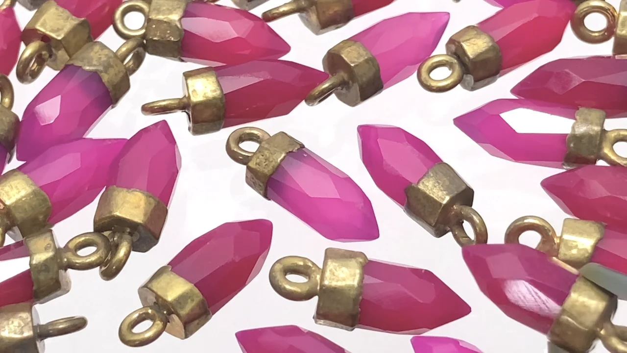 K18ゴールド貝殻型チャーム ピンク赤ストーン Vintage 18K Yellow Gold 3D Pearl Orchid Flower Brooch Pin