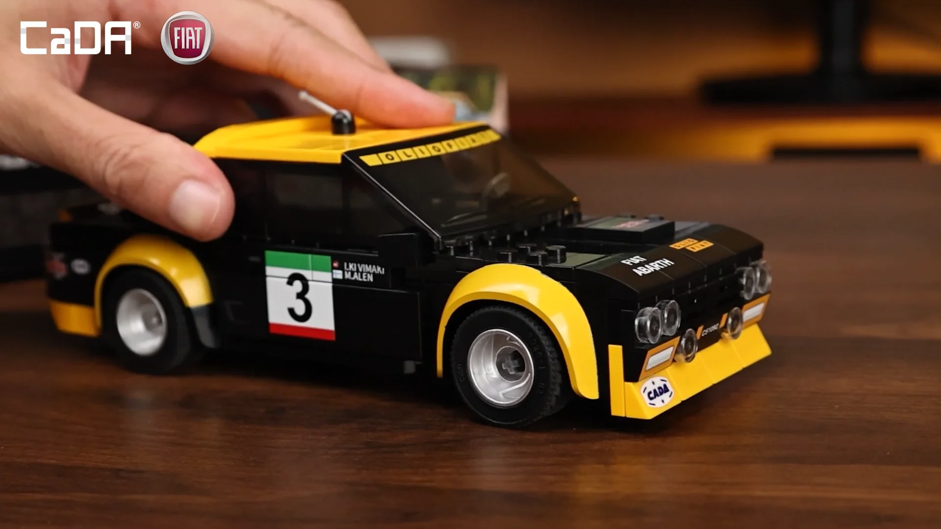 CaDA Fiat Abarth 131 1:20 black 2,4GHz Bricks