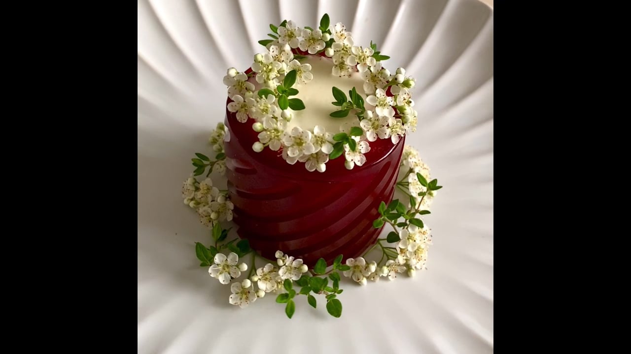 Ham hock, beetroot terrine with creamed horseradish