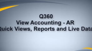View AR Quick View, Reports, Live Data