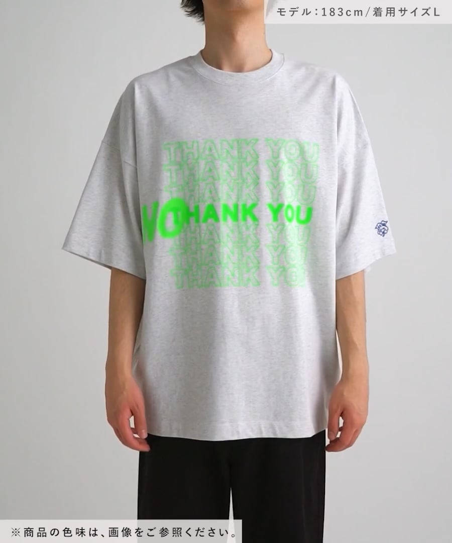 與真司郎 446 メッセージプリントTシャツ(S) 與真司郎446 double four six 限定Tシャツ ホワイト レディース