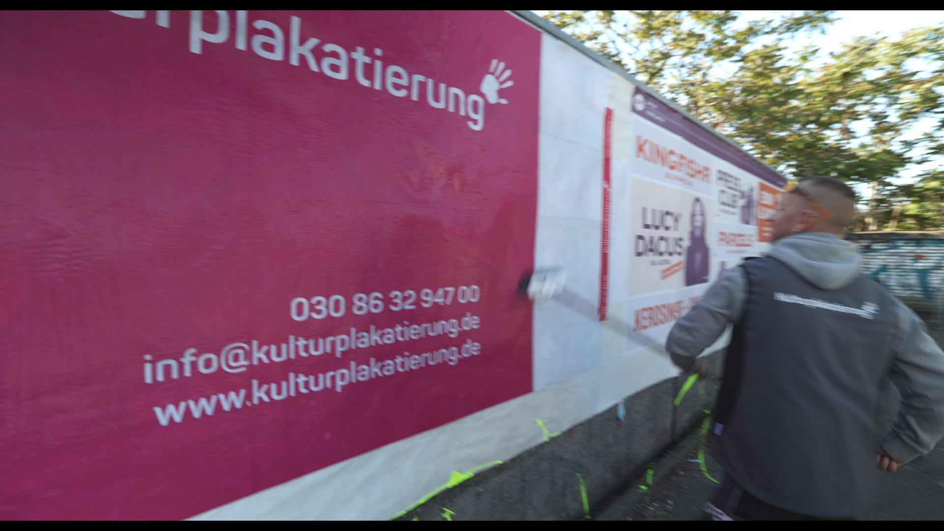 kulturplakatierung. commercial video cinema
