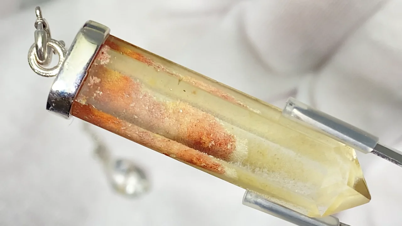 動画】【1点もの】ガーデンクォーツAA++ ペンデュラム SILVER925製 NO