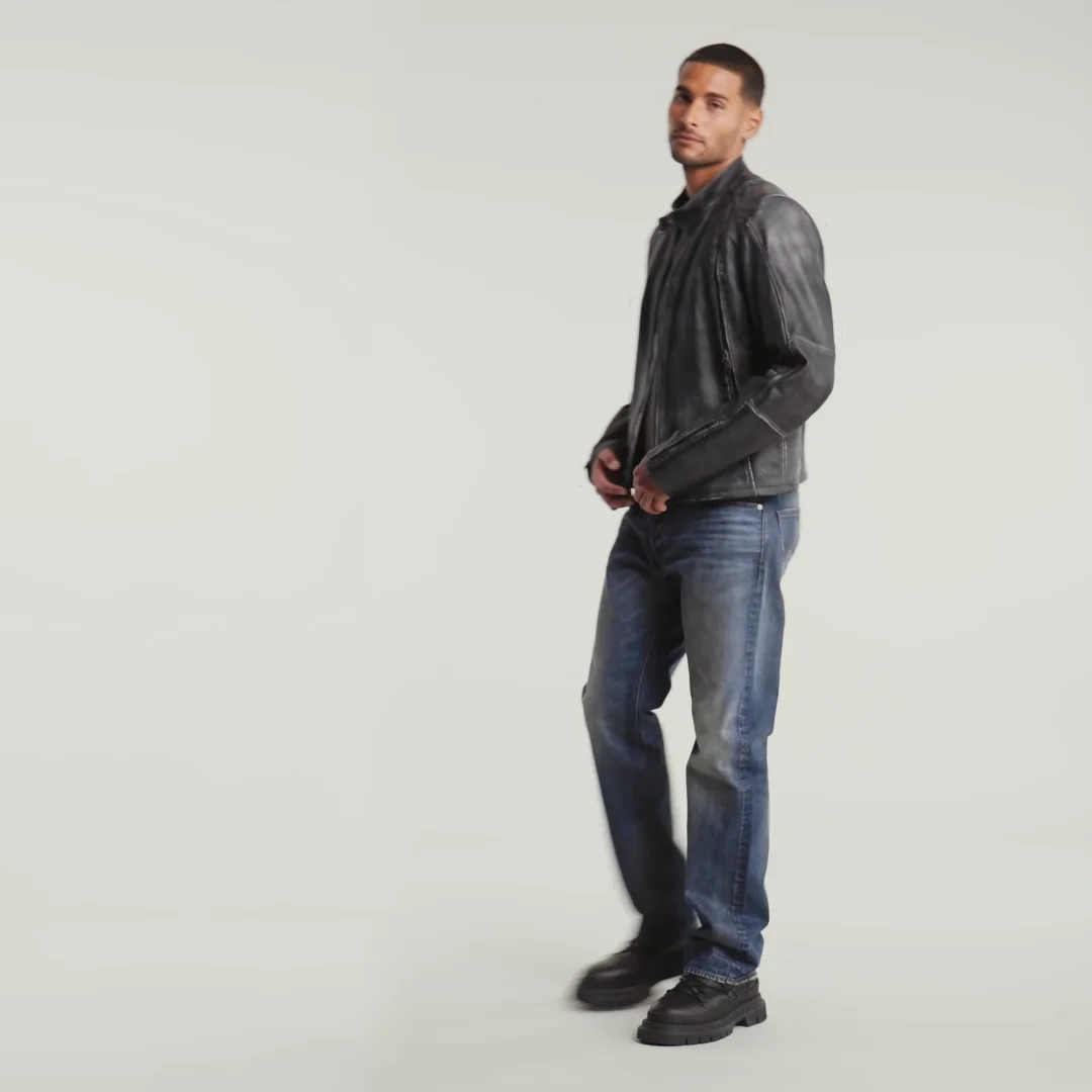 Leather Blouson Jacket | Grey | G-STAR® US