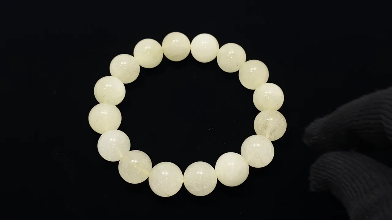 リビアングラス ラウンド13mm 1連(ブレスレット) NO.36【1点もの