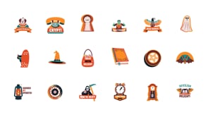 Animated Halloween Stickers Set, an Emoji Icon by Brickclay (Thumbnail 4 of 4)