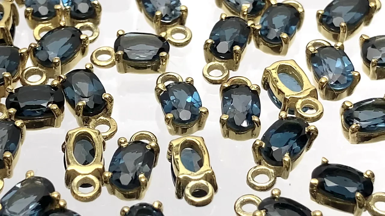 さやごんさまご確認用】ブルートパーズのオーバルファセットリング0303 