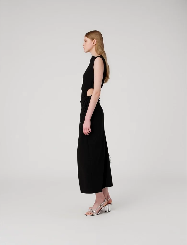 maje black cut out dress Cutout Maxi Dress