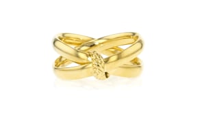 Italian 10kt Yellow Gold Crisscross Ring
