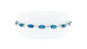 9.50 ct. t.w. London Blue Topaz Bracelet in Sterling Silver