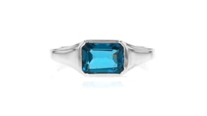 1.80 Carat London Blue Topaz Ring in Sterling Silver