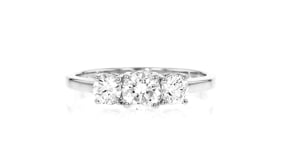 1.00 ct. t.w. Lab-Grown Diamond Three-Stone Ring in 14kt White Gold
