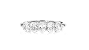 1.00 ct. t.w. Oval Lab-Grown Diamond Five-Stone Ring in 14kt White Gold