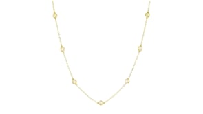 1.00 ct. t.w. Bezel-Set Lab-Grown Diamond Station Necklace in 14kt Yellow Gold