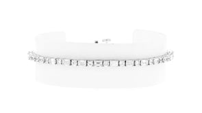 5.00 ct. t.w. Round and Emerald-Cut Lab-Grown Diamond Tennis Bracelet in 14kt White Gold