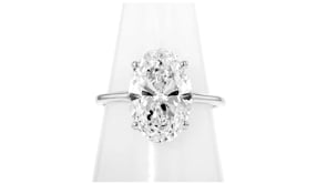 5.00 Carat Oval Lab-Grown Diamond Solitaire Ring in 14kt White Gold