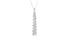 Italian Sterling Silver Lumachina-Chain Tassel Necklace