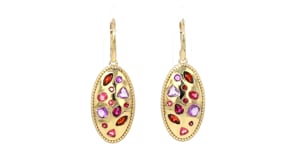 2.70 ct. t.w. Multi-Gemstone Drop Earrings in 18kt Gold Over Sterling