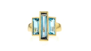 4.80 ct. t.w. Swiss and London Blue Topaz Ring in 18kt Gold Over Sterling