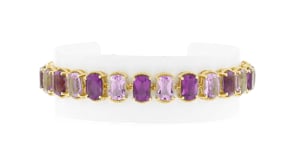 20.00 ct. t.w. Tonal Amethyst Bracelet in 18kt Gold Over Sterling