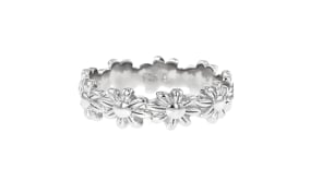 Italian Sterling Silver Flower Ring