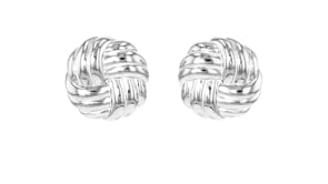 Sterling Silver Love Knot Earrings