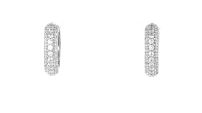 1.60 ct. t.w. CZ Hoop Earrings in Sterling Silver