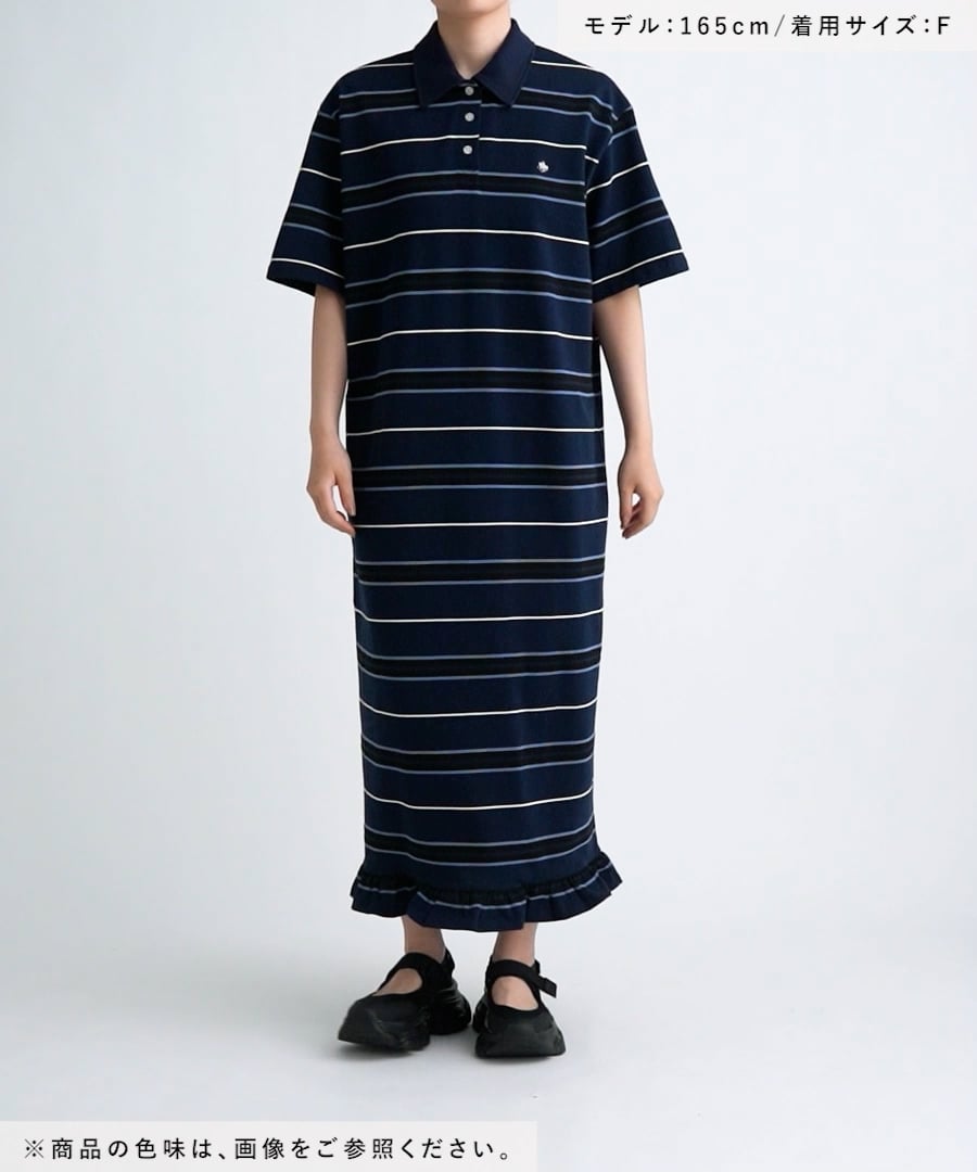 ネイビー ポロワンピース 36 LACOSTE ラコステ ポロシャツワンピース ネイビー size 36