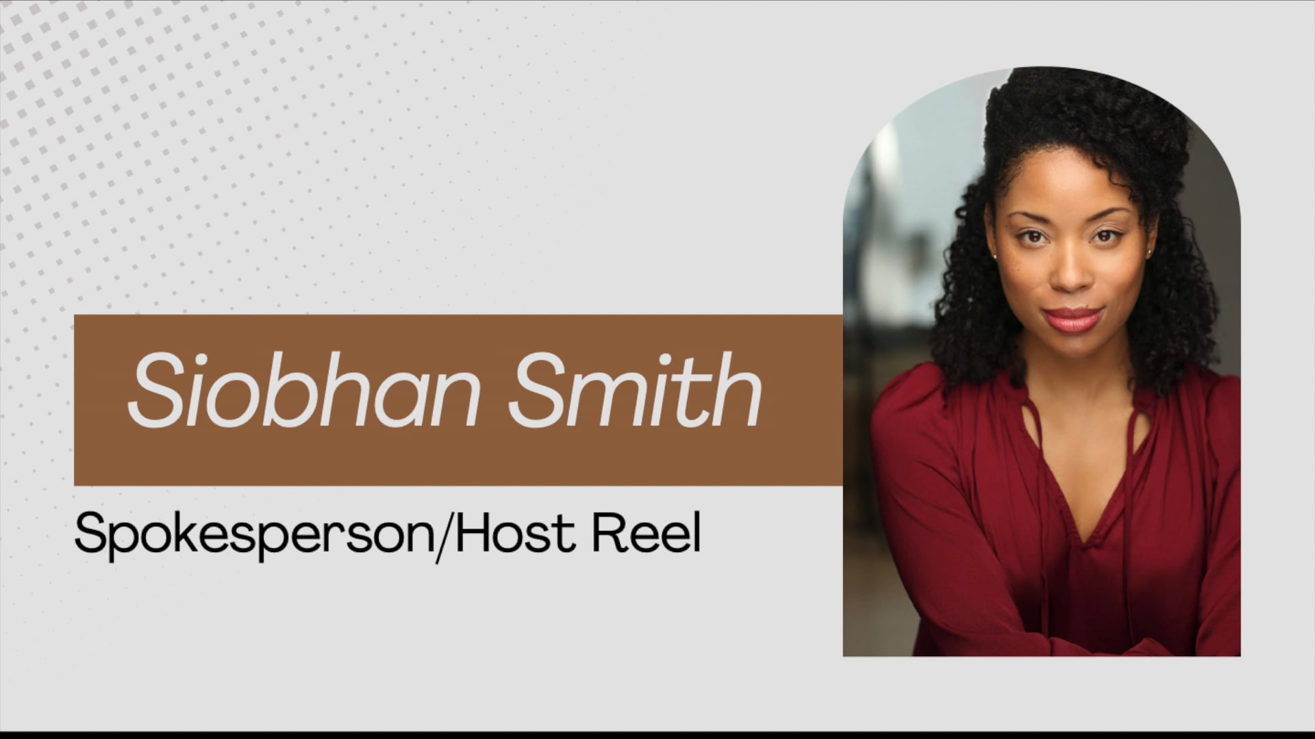 Spokesperson/Host Demo