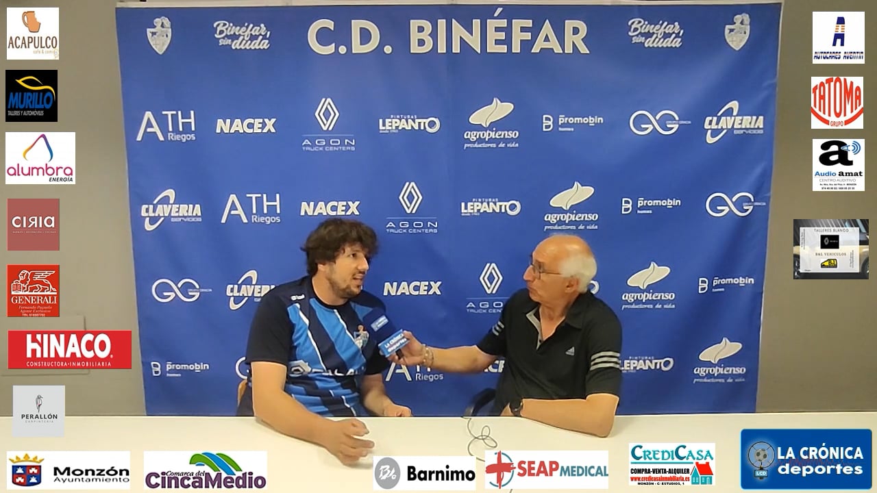 FINAL PLAY OFF DE ASCENSO A  2ª RFEF  IDA  BINEFAR-AT.MONZÓN  ALUMBRA   LUIS  ARCAS ( ENTRENADOR CD BINEFAR )