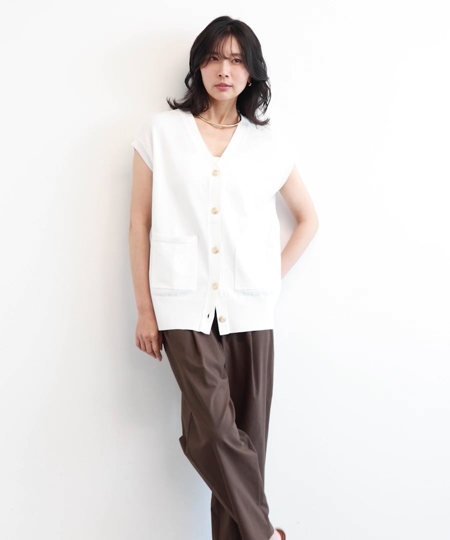 リネンストレッチテーパードパンツ＜セットアップ対応＞【WEB