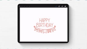 Happy Birthday Procreate Stamps, a Brush Add-On by Design with Mina (Thumbnail 6 of 6)