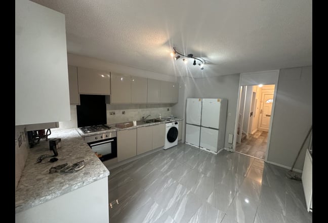 Video 1: ;Newly built kitchen with all appliances including 2 fridges & freezers for comfort