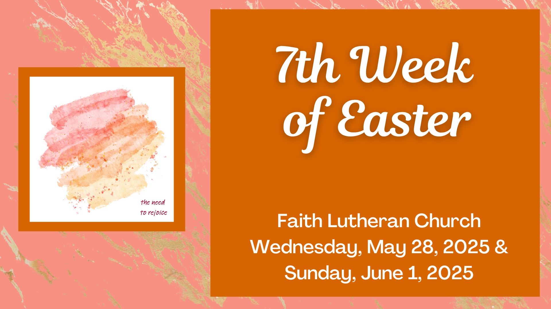 Worship on Wednesday, May 28, 2025