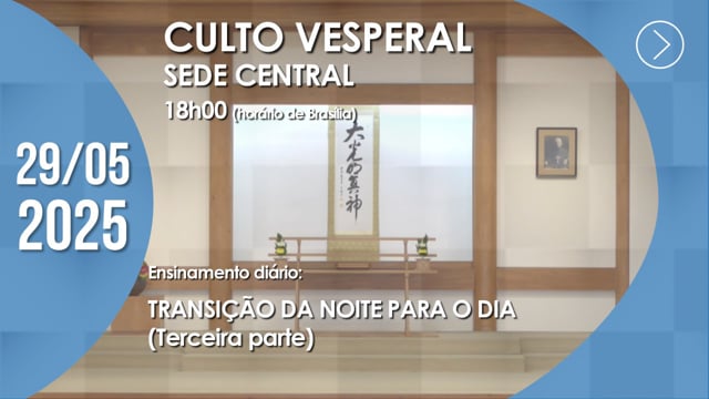 Capa do vídeo “Culto Vesperal | Sede Central - 29/05/2025”