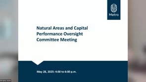 May 28, 2025, Parks and Nature Oversight Committee Meeting on Vimeo