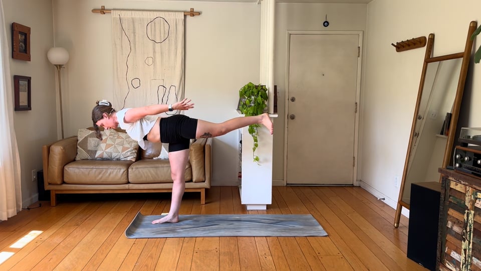 Just Enough Heat, a 20-minute vinyasa flow class with Haley Havelock