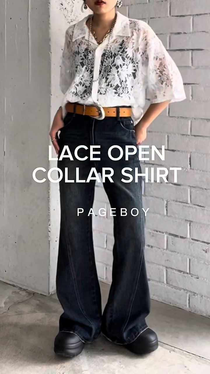 ブラウス シャツ レースカイキンシャツ (半袖) レディース PAGEBOY ブラウス シャツ レースカイキンシャツ (半袖