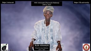 #485 Abórìṣàdé Ọláyíwọlá Oládiméji