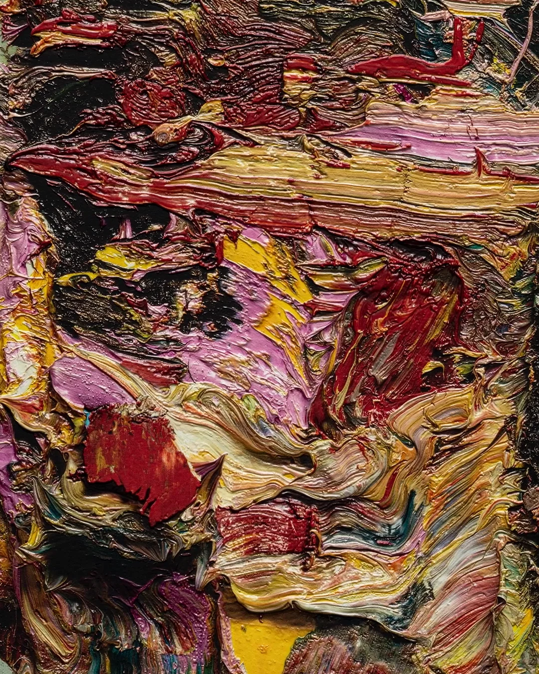 Self Portrait with Yellow Lake and Magenta by Antony Micallef