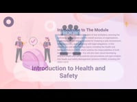 Module 01: Introduction to Health and Safety