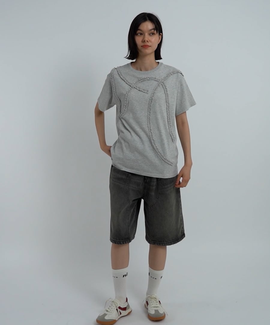 noa！ニコアンド スタッフプロデュース　NYCフリルTシャツ niko and ニコアンド[人気スタッフプロデュース企画]NYCフリルT