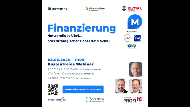 Finanzierung - Notwendiges Übel oder strategischer Hebel für Makler?