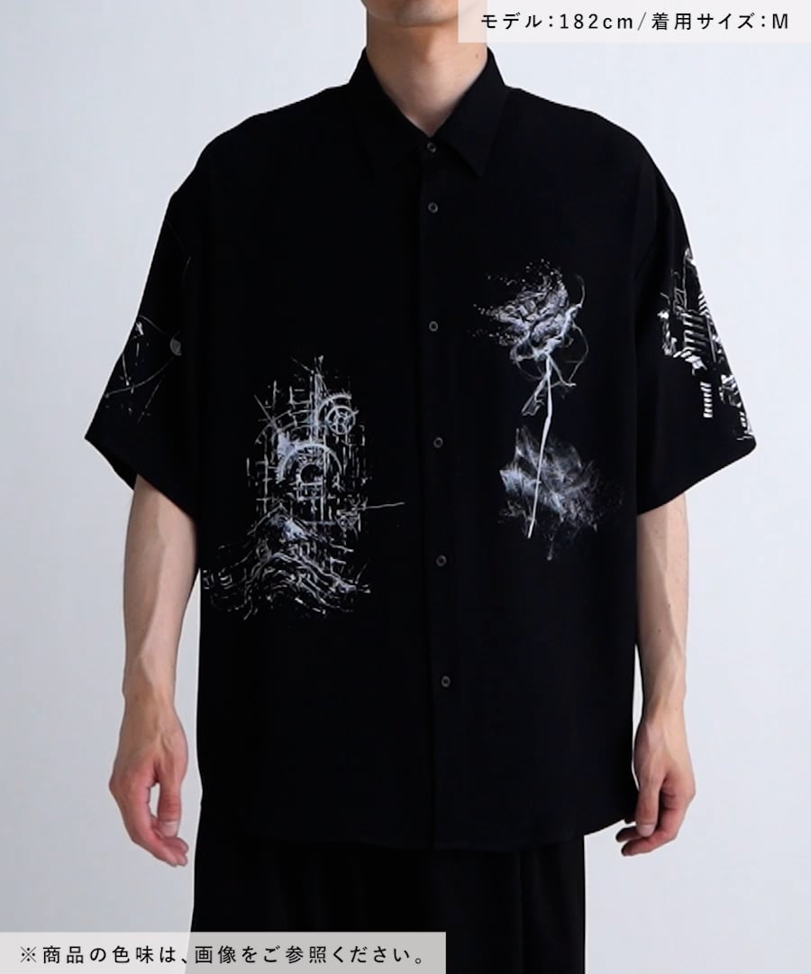 HARE ドローイングモチーフシャツ ブラック　完売品 ドローイングモチーフシャツ | [公式]ハレ（HARE）通販
