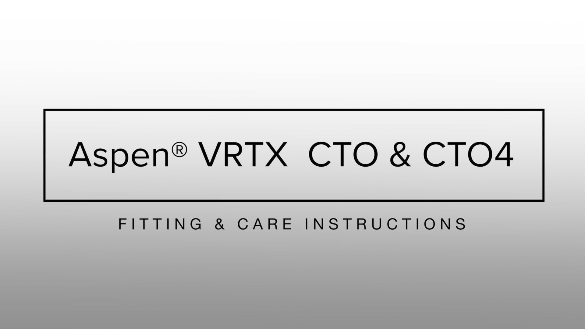 VRTX CTO & CTO4 Application & Care Instructions