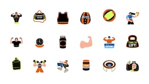Animated Gym Stickers Collection, an Emoji Icon by Brickclay (Thumbnail 2 of 5)