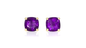 3.90 ct. t.w. Amethyst Stud Earrings in 14kt Yellow Gold