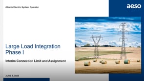 Phase I: Large Load Intergration information session recording (posted June 4 2025)