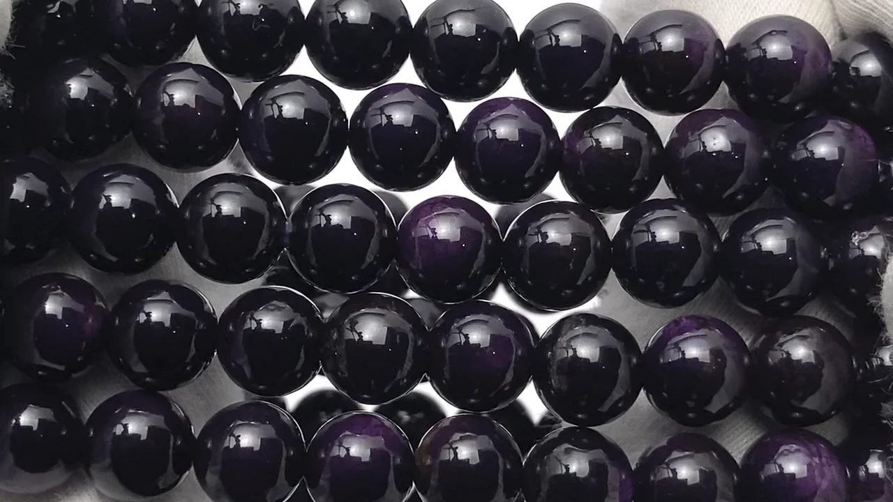 パープライト ラウンド7mm ブレスレット｜天然石ビーズの卸問屋・通販