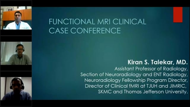 fMRI Clinical Case Conference with Kiran Talekar, MD